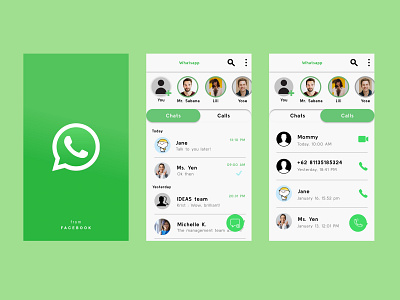Re-design Whatsapp app application appstore design mobile ui ux whatsapp whatsapp redesign