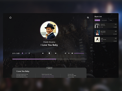 Music Player app branding dailyui design graphic design minimal music music app music player ui ux web website