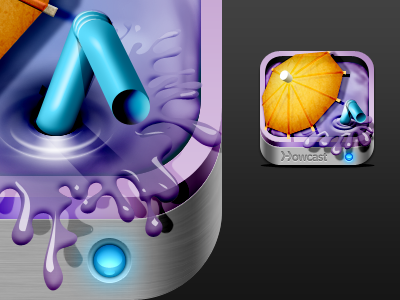 Mixology App Icon cocktail icon ipad iphone liquid mixed drinks purple splash