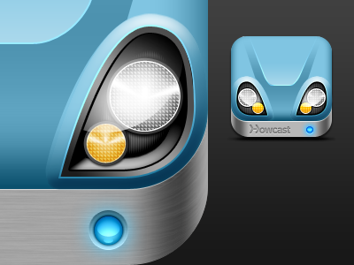 VROOM blue cars icon ipad iphone lights