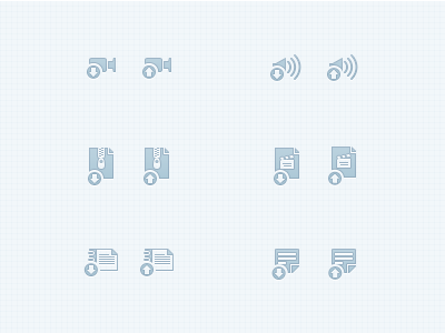 Media Icon Set blue icons media ui