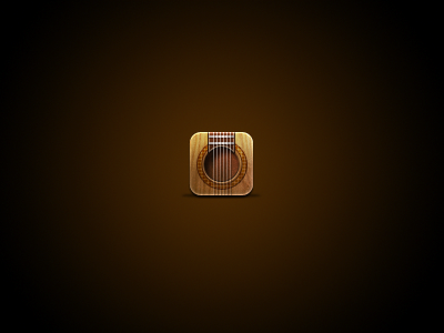 Guitar Icon brown guitar icon ipad iphone wood