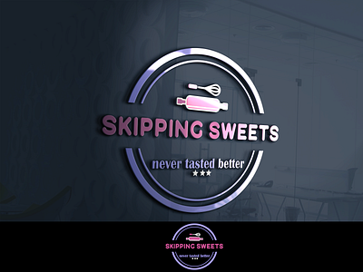 Skipping Sweets Logo animation branding design icon illustration logo design logodesign logodesigner typography