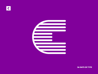 Letter C 36daysoftype 36daysoftype07 alphabet alphabet typography alphabetdesign flat graphicdesign logotype minimal typeart typedesign typeface typography vector