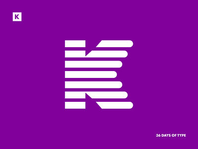 Letter K 36daysoftype 36daysoftype07 alphabet alphabet typography design flat graphicdesign letter k logotype minimal typeart typedesign typeface typeface design typography vector