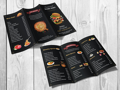 Tri Fold Food Brochure Template