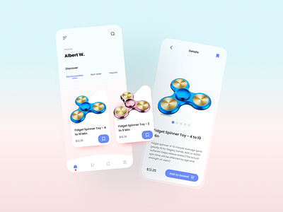 UI Design - Fidget Spinner shop's app app app design design figmadesign minimalist shopping app ui ui design ui inspiration uidesign uiux