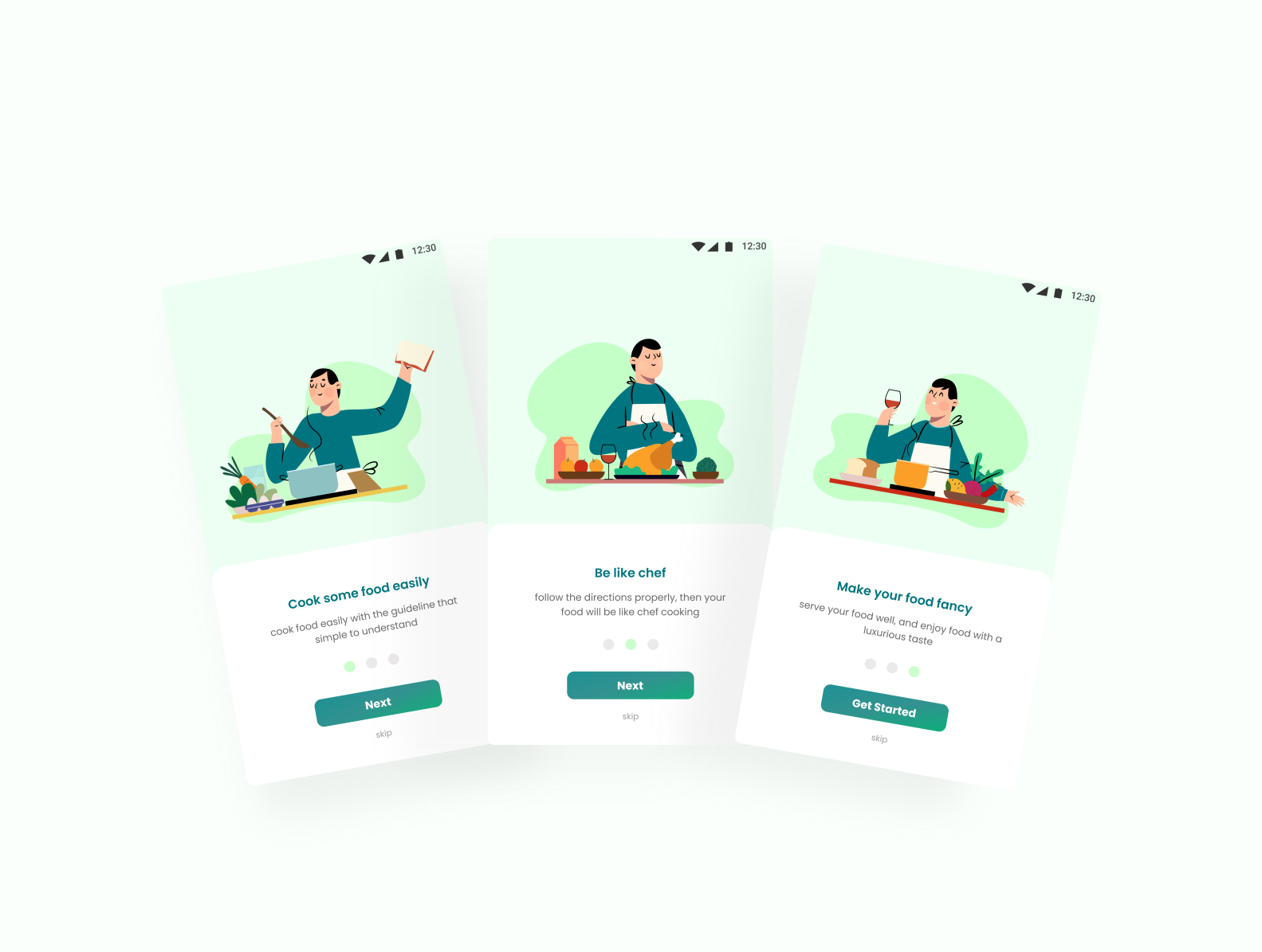 UI Design - Simple Onboarding Page by Hisyam Naufaldi on Dribbble