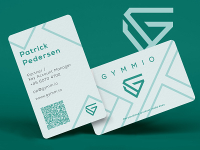 Gymmmio business card branding business business card card design fitness green gym illustration logo online online store shop