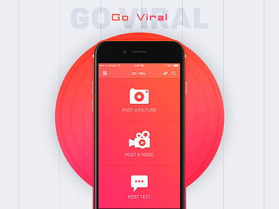 Go Viral app beyonce ios music player social app social network ui ux viral