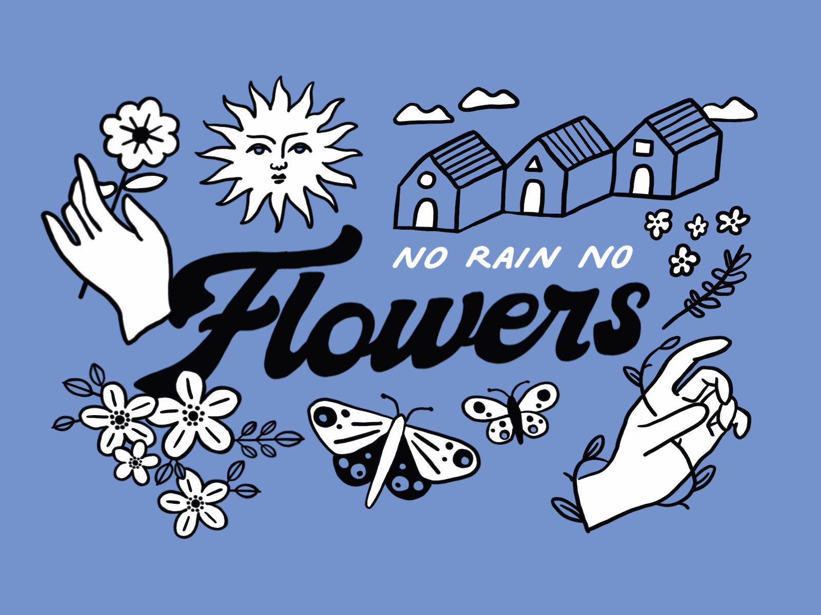 No Rain No Flowers by Ali Nitti on Dribbble