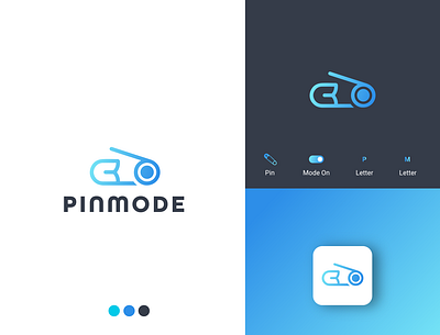 PinMode II Modern Tech Logo branding design flat design graphic design identitydesign illustration logo logodesigner logodesignerforhire minimalist logo mode modern logo techlogo
