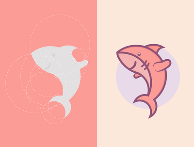 Happy Shark animation art branding design goldenratio graphicdesign happy icon illustration logo logodesign logotype minimal shark ui ux vector
