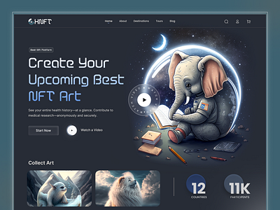 XNFT - Website Landing Page Design collectibles crypto cryptoart landing page metaverse minimal nft ui nft website design nftart nftartist nftcollection raredigitalart ui ux web 3.0
