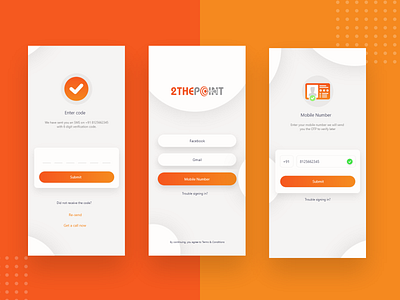 LOGIN & OTP app design mobile ui ux