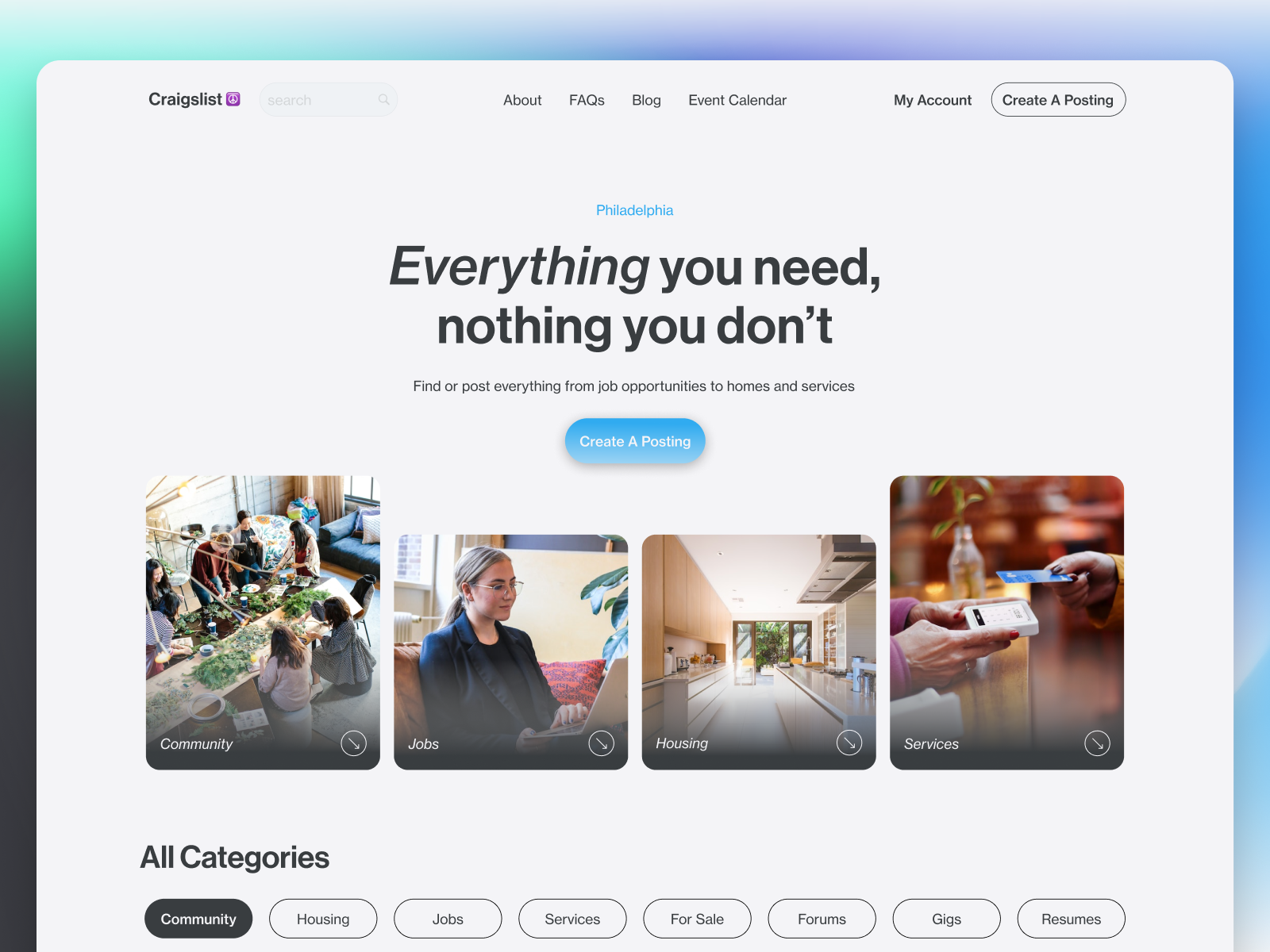 Craigslist Redesign & Case Study by Gaston Barua on Dribbble