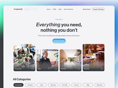 Craigslist Redesign & Case Study branding design graphic design product design typography ui ux