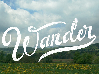 Wander compas doodle instagram script typography