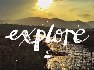 Explore - Compas doodle handwritten photography script typography watercolor