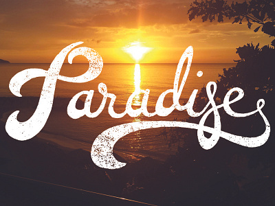 Compas Life: Paradise doodle handtype instagram marketing photography script typography