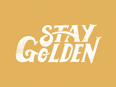 Golden Days distress golden handdrawn illustration ink sketch type typography