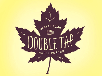 Double Tap Maple Porter brewery doodle handdrawn illustration ink pen sketch typography