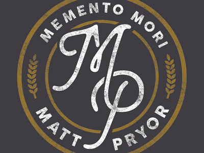 Matt Pryor Crest Design apparel band merch design distress get up kids logo matt pyror monogram pop punk typography
