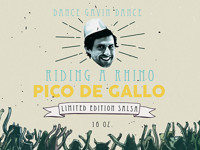 Salsa Label Design - Dance Gavin Dance collage design graphic illustration label packaging