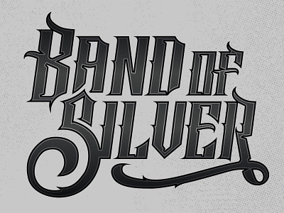 Band of Silver Logo Comp design graphic logo metal metallic type typography