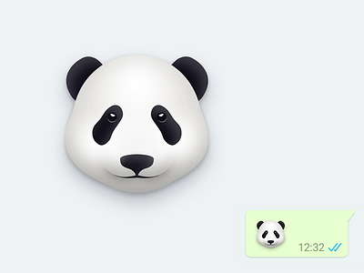 A new Panda Face Emoji animal bear emoji icon panda white