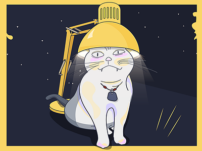 Crazy Cat - 焗油猫 ai cat icon illustration lamp life light table ui