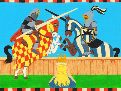 Duel of medieval knights