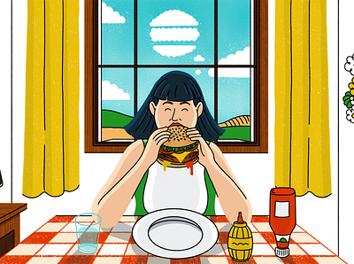 Food cravings for Vocento (SP) cartoon children book design draw editorial graphic design illustration