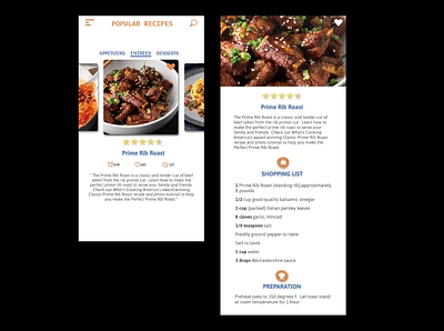 Recipe App app ecommerce food app graphic design ux ui