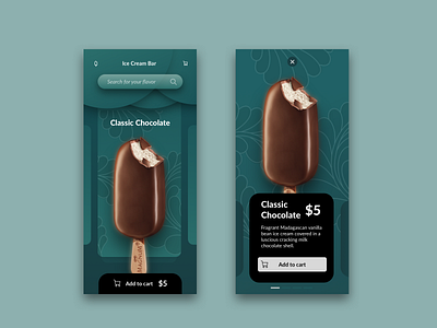 Ice Cream Bar App app branding design ecommerce food app graphic design logo ux ui vector