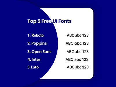 Top 5 Best Free UI Design Fonts for Website & Mobile App app app design design font graphic design interface mobile mobile ui type typography ui ui design ui ux uiux user experience user interface ux ux design uxui web