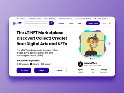 NFT Marketplace Website UI Design