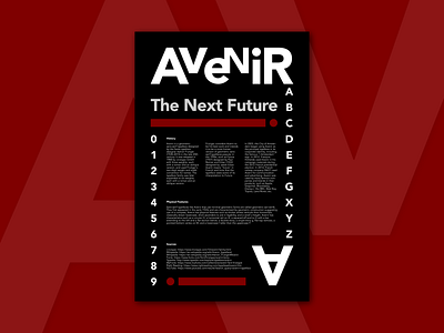 Avenir Typographic Poster Design - Typography Poster