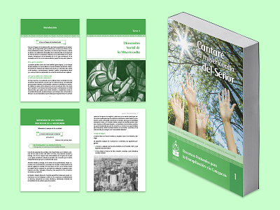 Book about Evangelization Resources book design editorial design print design two tone