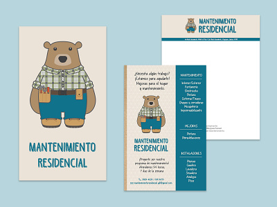 Branding for Residential Maintenance Services branding mascot print design vector