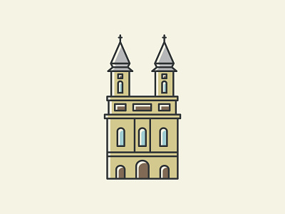 Franciscan Church and Monastery adobe illustrator church flat design graphic design illustration vector