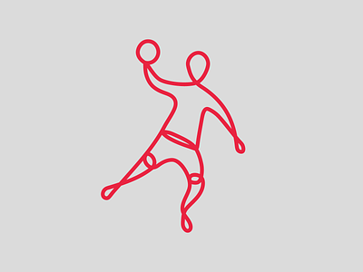 Handball Federation adobe illustrator athlete ball handball lineart logo minimalist logo sports