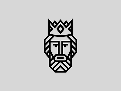 Saint Ladislas adobe illustrator beard branding crown graphic design hungarian king lines logo portrait vector