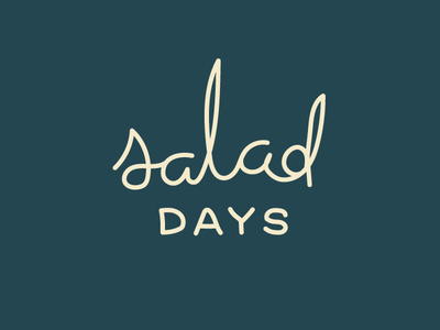 Salad Days cursive days freehand logo loose mono podcast salad script wordmark