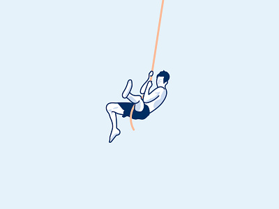 Florida Man — Bob's Riverplace blue florida illustration man mono monoline rope swim swing