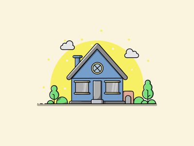 Home design flat home illustration logo minimal vector