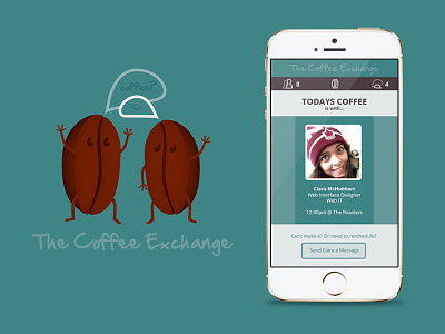 The Coffee Exchange app coffee design logo