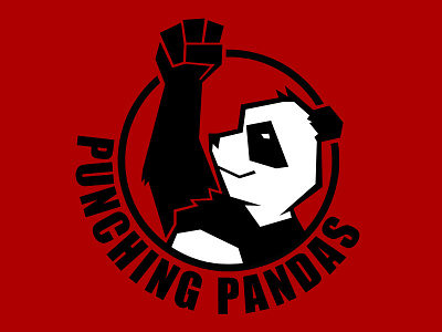 Punching Pandas design logo panda