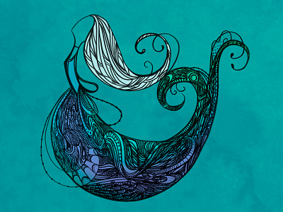 Swimming Around illustration mermaid underwater