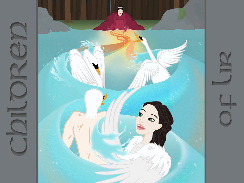 Children of Lir swans irish irishtales illustration childrenoflir